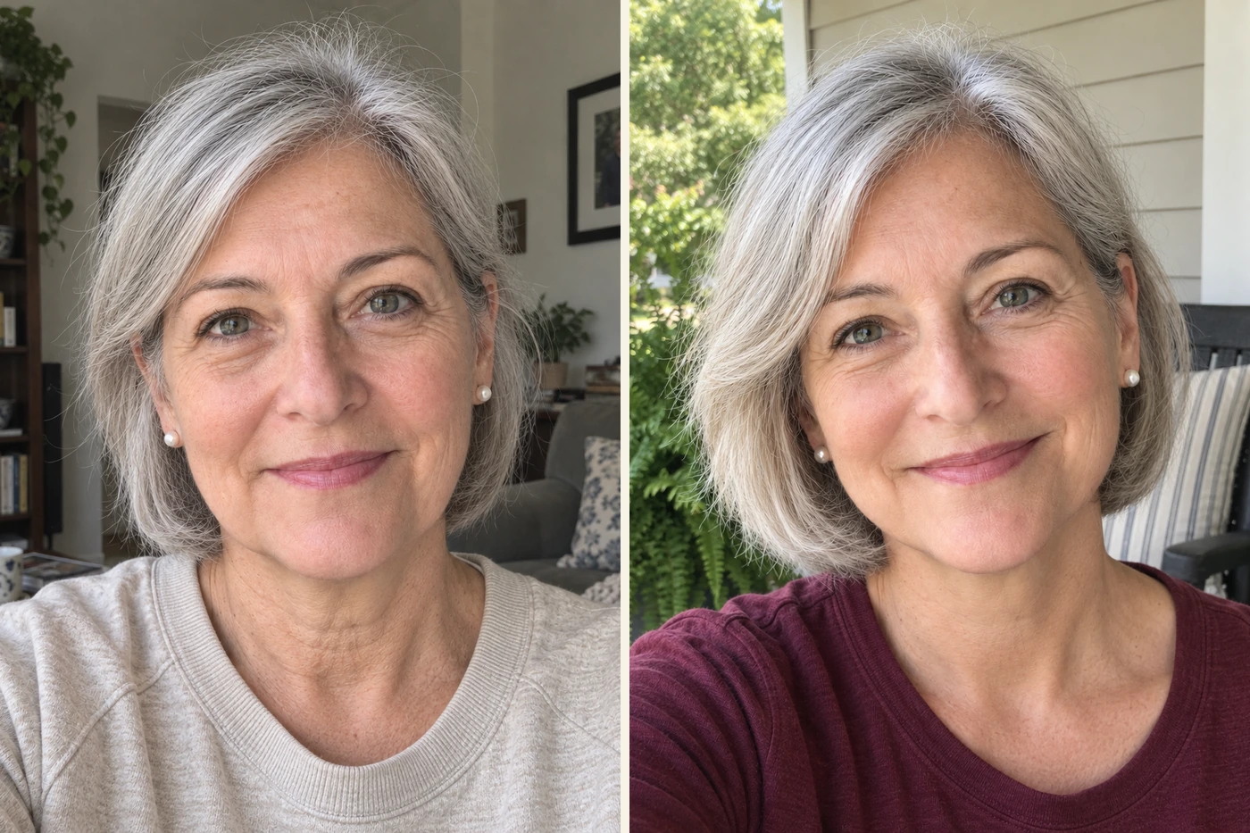 Before and after photos of Margaret